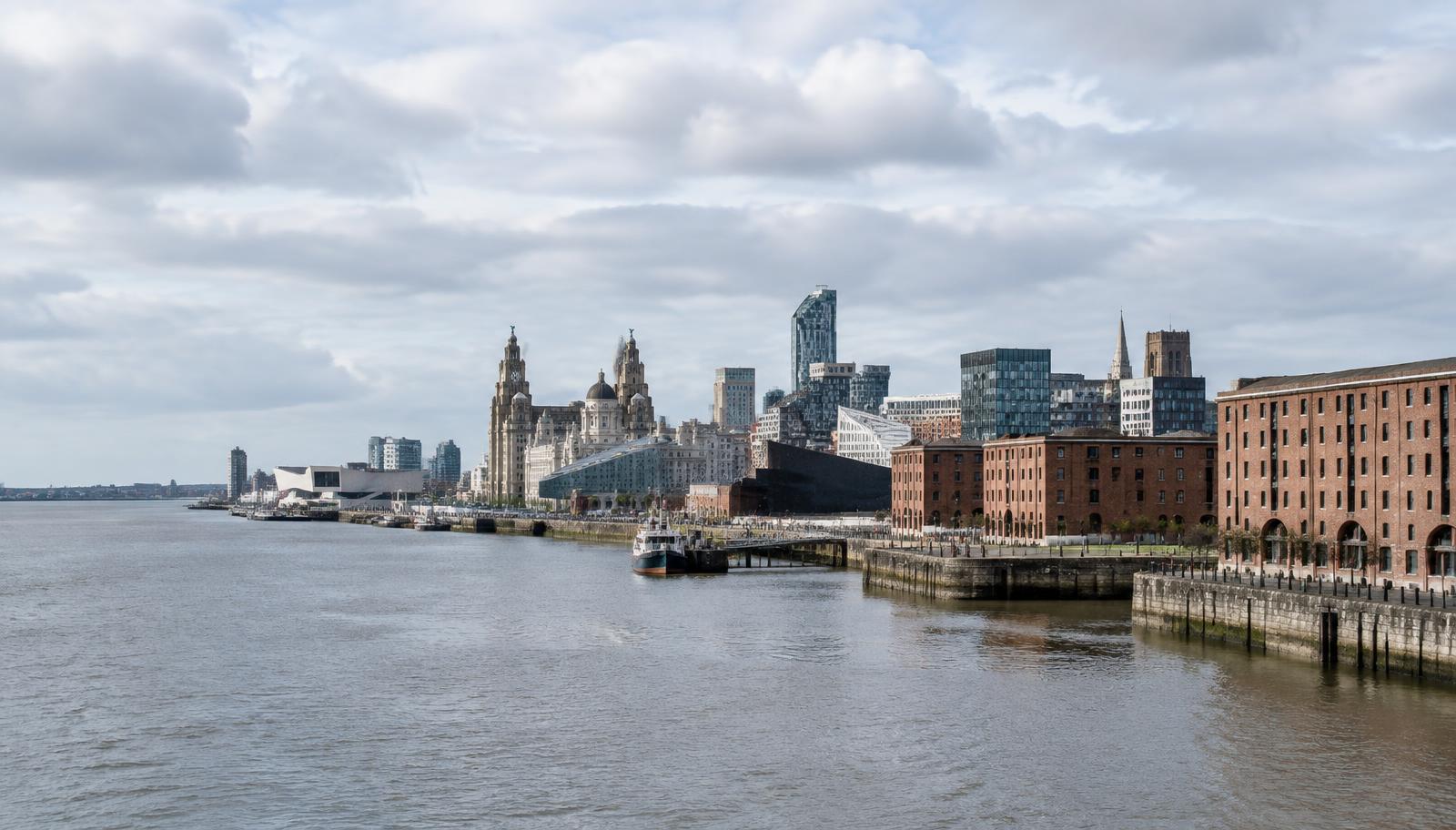 Illustrative view of the Liverpool waterfront and historic docks