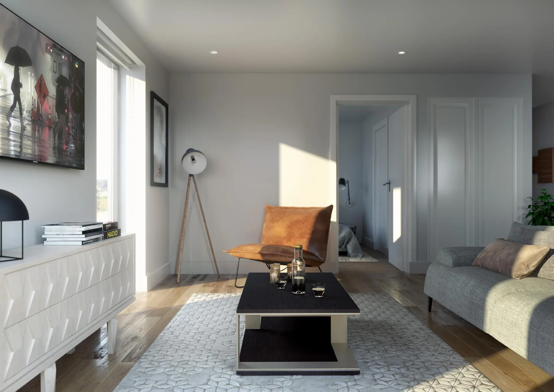 Illustrative Trafford Waters apartment living room