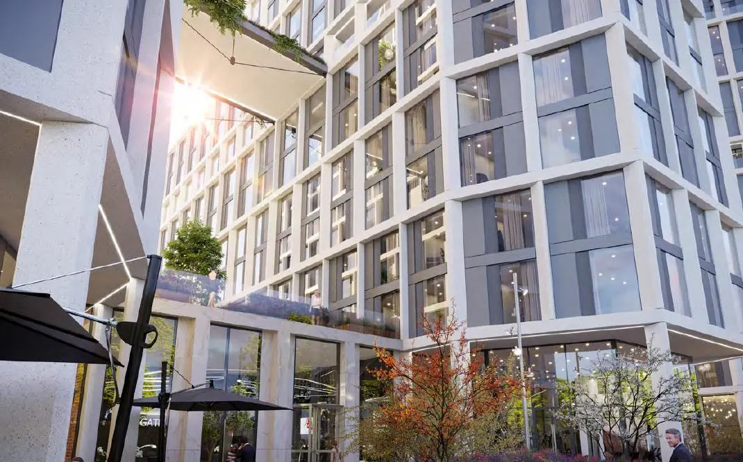 Landscaped courtyard at The Gateway