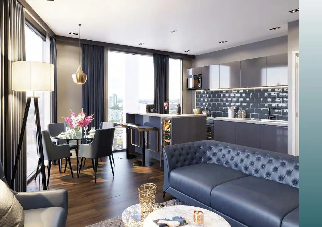 Two-bedroom superior apartment living space