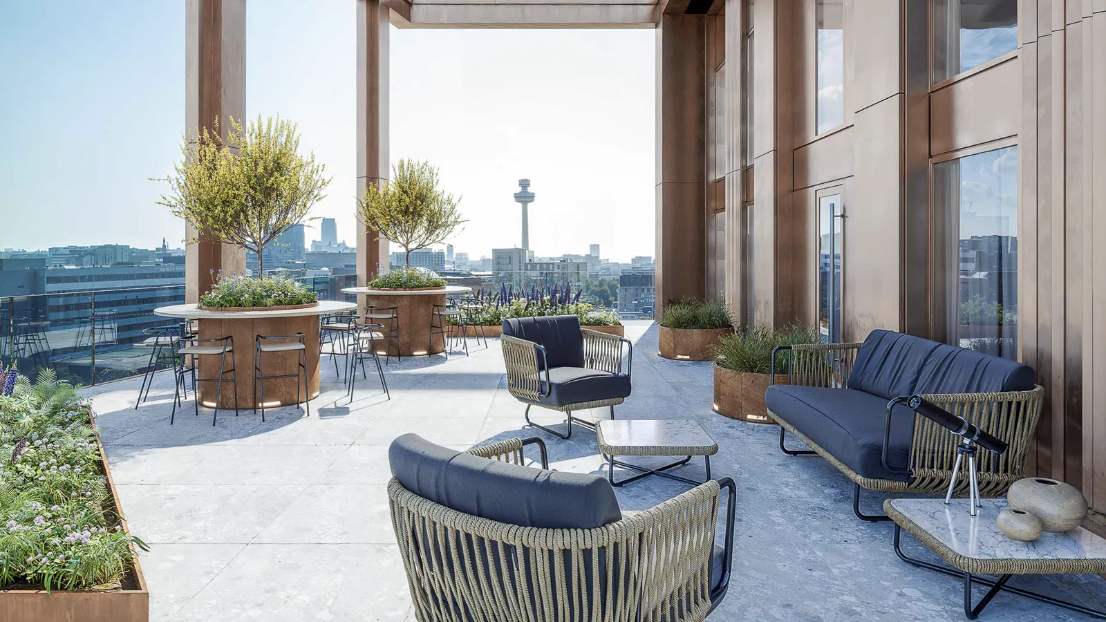 Residents' rooftop terrace at SoapWorks